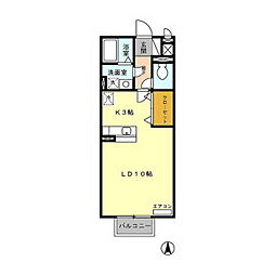 ロイヤルシティA ワンルームの間取図画像