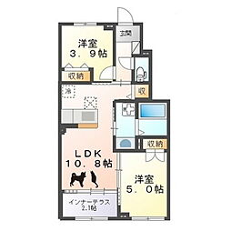 グラン・フィールド 2LDKの間取図画像