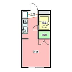 メゾンブラン ワンルームの間取図画像
