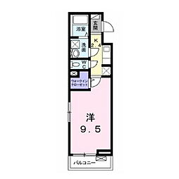 サンリット大工町3 1Kの間取図画像