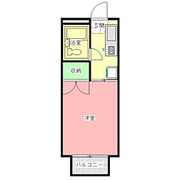 サマックス・シャトレつかさA 1Kの間取図画像