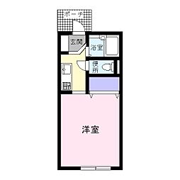 サンケープハイツ 1Kの間取図画像