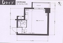 静岡昭和町ビル ワンルームの間取図画像