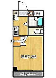 アルビノール・サツキ 1Kの間取図画像