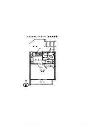 レイクサイドパーク 1Kの間取図画像