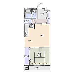 フルーテリア寺田 1LDKの間取図画像