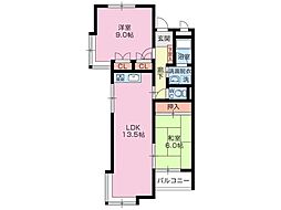 ハイグレースM 3DKの間取図画像