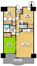 ケントパレス浜松 3LDKの間取図画像