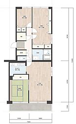 聖一色運動場前ハイム 3LDKの間取図画像