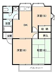 VillaK・S・T・殿守 3DKの間取図画像
