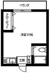 サンメゾンスルガ ワンルームの間取図画像