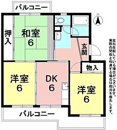 メゾン松富 3DKの間取図画像