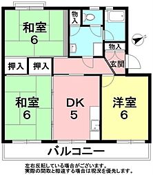 コーポ宮の前 3DKの間取図画像