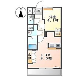 RoseGarden長塚2 1LDKの間取図画像