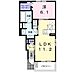 間取り：南向きの角部屋1LDKです。駅から徒歩8分とお勧めです。