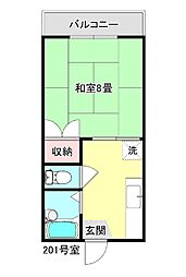メゾンほだい 1Kの間取図画像
