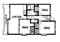 レリブ富塚 3LDKの間取図画像