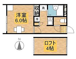 ファクトリー半田山 1Kの間取図画像