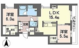 Avance東草深EAST 2LDKの間取図画像