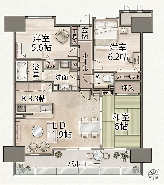 間取りを拡大表示