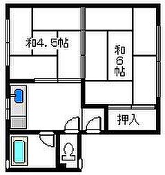鈴木マンション 2Kの間取図画像