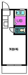 ヒルズアクレイム 1Kの間取図画像