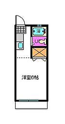 ヒルズアクレイム 1Kの間取図画像