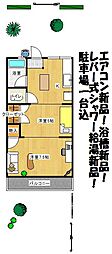 グリーンハイツ朝日 2DKの間取図画像