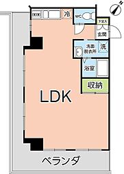 トピア鷹匠 ワンルームの間取図画像