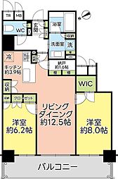 ザ呉服町タワー 2SLDKの間取図画像