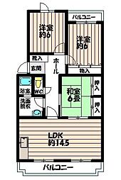 クリエイトハイツ 3LDKの間取図画像