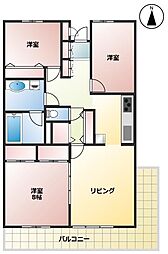 プランシェ沼津高島町 3LDKの間取図画像