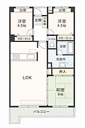 メゾンヴァンベール広沢B 3LDKの間取図画像