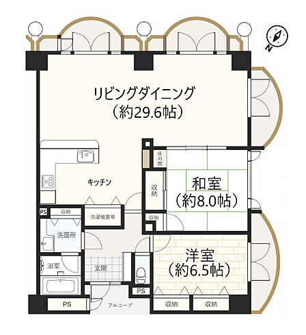 2LDK 間取り