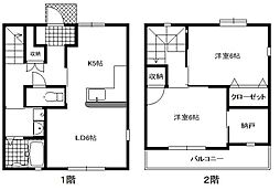 バンブー92B 2LDKの間取図画像