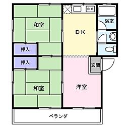 サンプラザ浜松 3DKの間取図画像