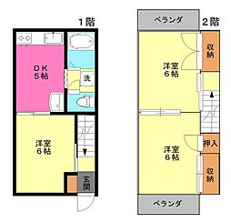 パティオ今井坂 3DKの間取図画像