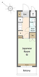 アーバンヒルズ熱海 1Kの間取図画像