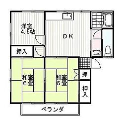 ピーチハウス 3DKの間取図画像