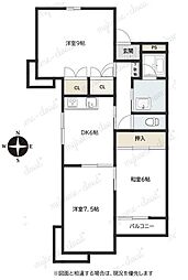 ハイグレースM 3DKの間取図画像