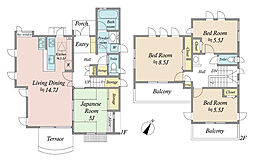 戸建 日野市平山1丁目 4LDKの間取り