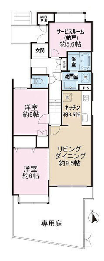 2SLDK 間取り