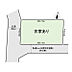 区画図：土地面積187.04ｍ2　西×南・角地　建築条件なし