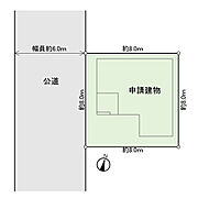 敷地配置図。土地面積：64.08？（19.38坪）建物面積：95.80？（28.97坪）