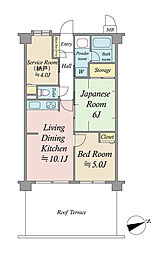 朝日パリオ戸田中町公園 2SLDKの間取り