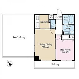 クレストハウス小石川 1LDKの間取図画像