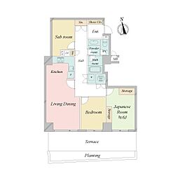 ルミナス一番町 2SLDKの間取図画像