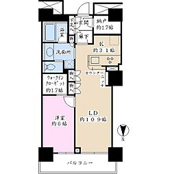 ベイクレストタワー 1LDKの間取図画像