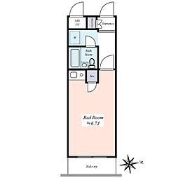 品川大井町スカイレジテル ワンルームの間取図画像