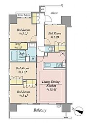 ガーデンパレス木更津 4LDKの間取図画像